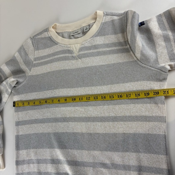 LL‎ Bean Small Women's Lightweight Sweater Soft Fleece Top Striped - Picture 9 of 11